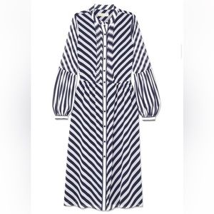 Michael Michael Kors Striped Georgette Shirtdress